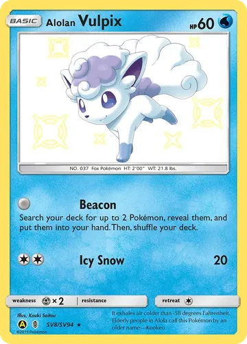 Alolan Vulpix SV8 $13.25