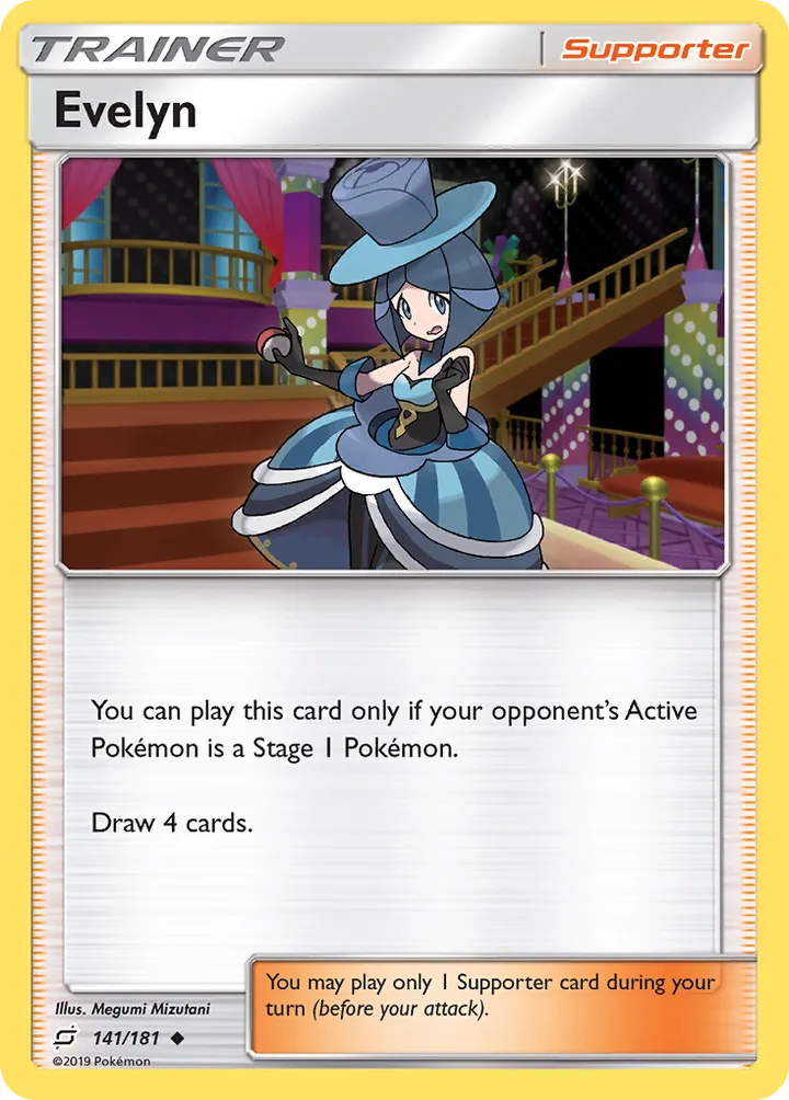 Sun & Moon—Team Up 英語版 Evelyn 141 カード表面