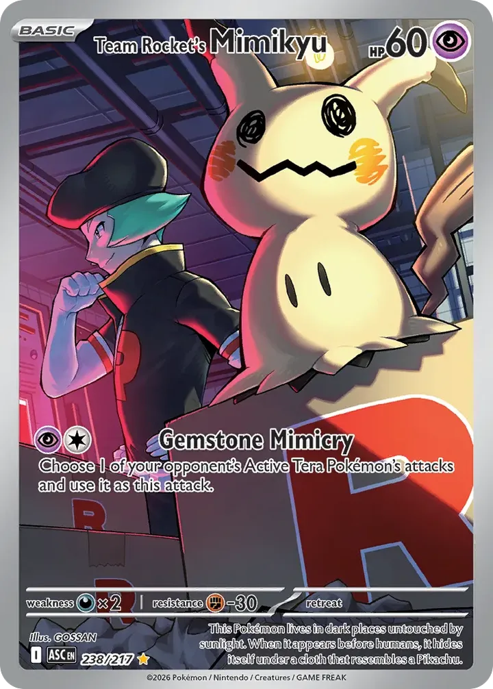 Mega Evolution—Ascended Heroes 英語版 Team Rocket's Mimikyu 238 カード表面
