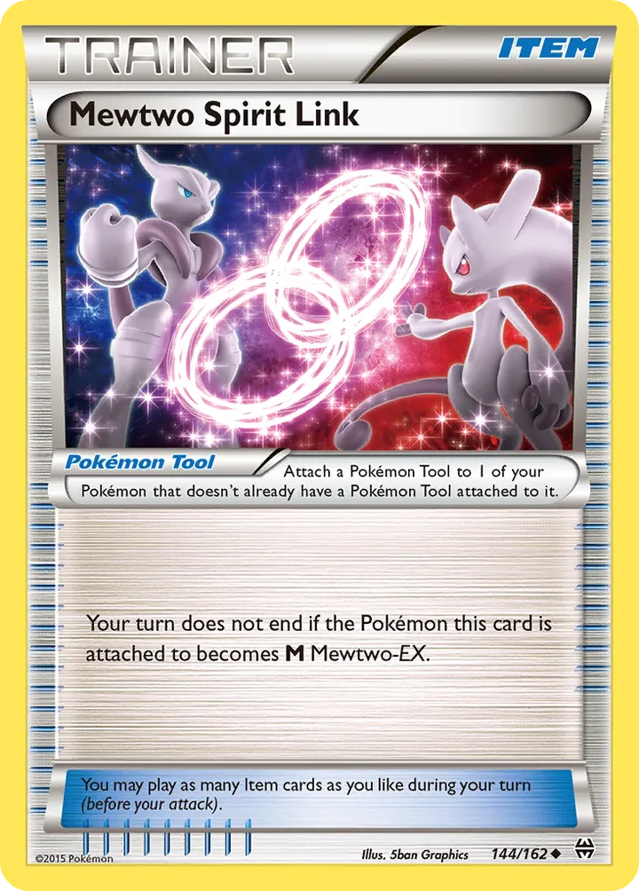 XY—BREAKthrough 英語版 Mewtwo Spirit Link 144 カード表面