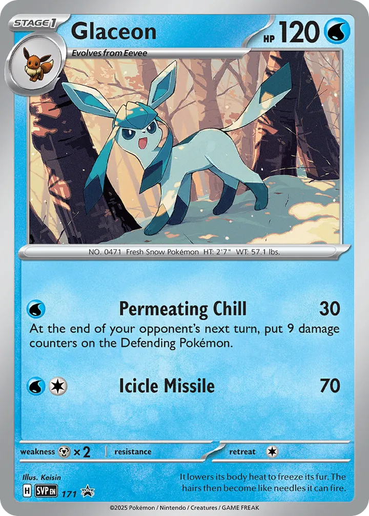 SVP Black Star Promos 영어판 Glaceon 171 카드 앞면