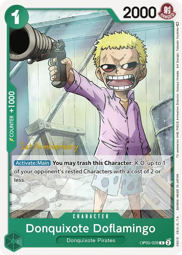 Awakening of the New Era 英語版 Donquixote Doflamingo OP05-028 · 記念大会 カード表面
