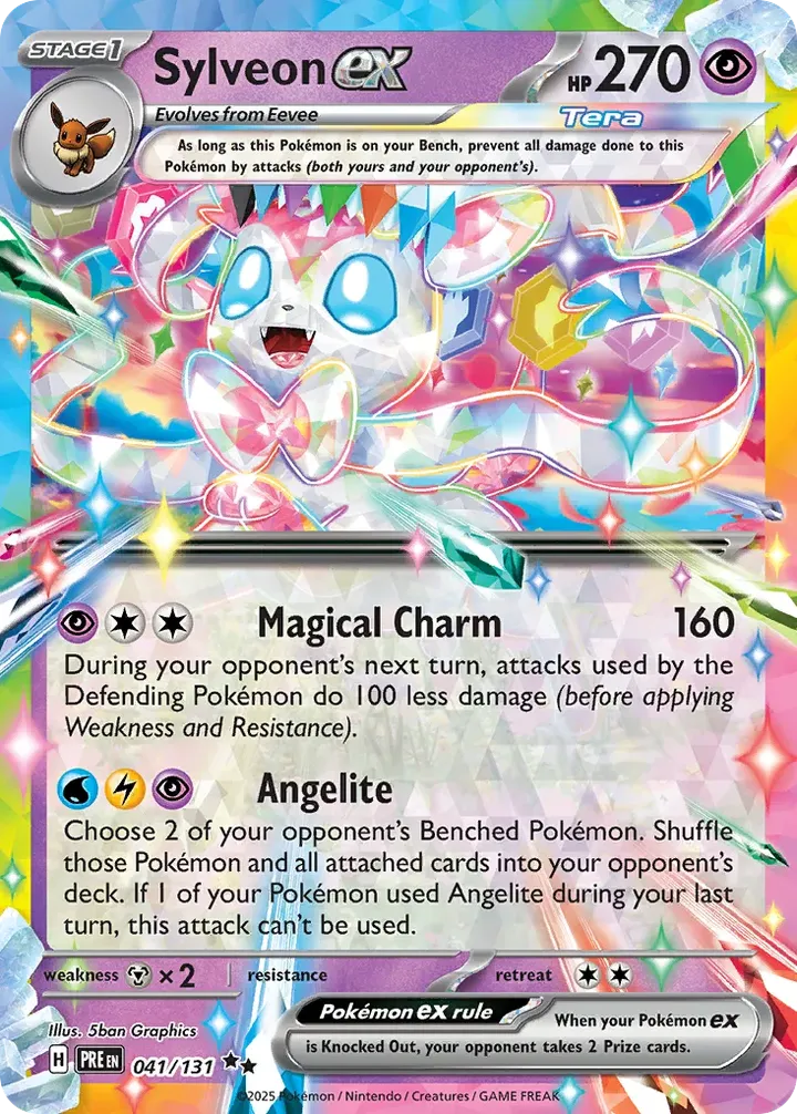 Scarlet & Violet—Prismatic Evolutions 英語版 Sylveon ex 41 カード表面
