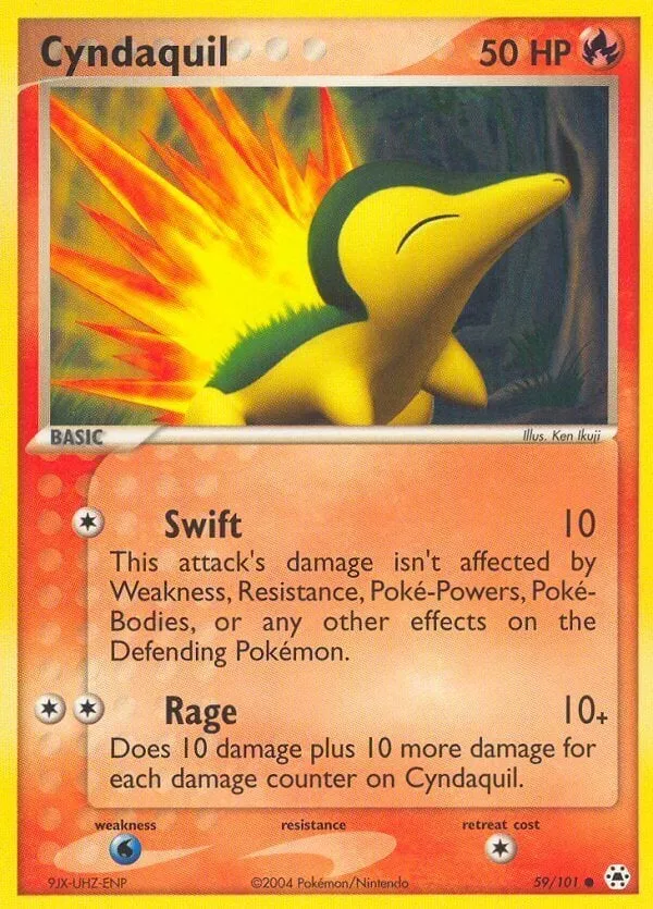 EX Hidden Legends 英語版 Cyndaquil 59 カード表面