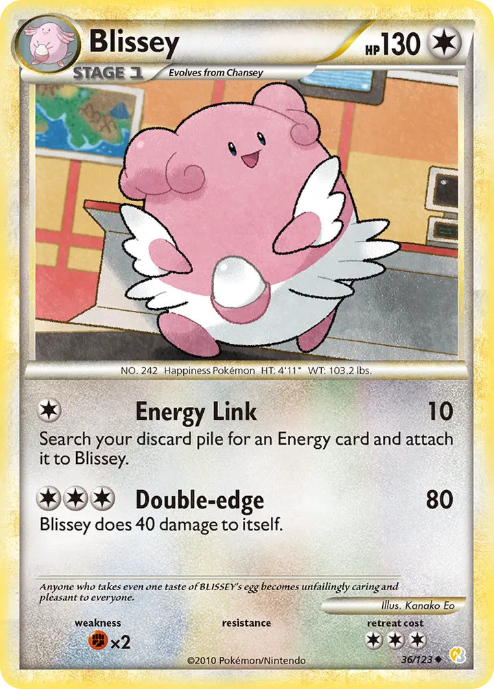 HeartGold & SoulSilver 영어판 Blissey 36 카드 앞면