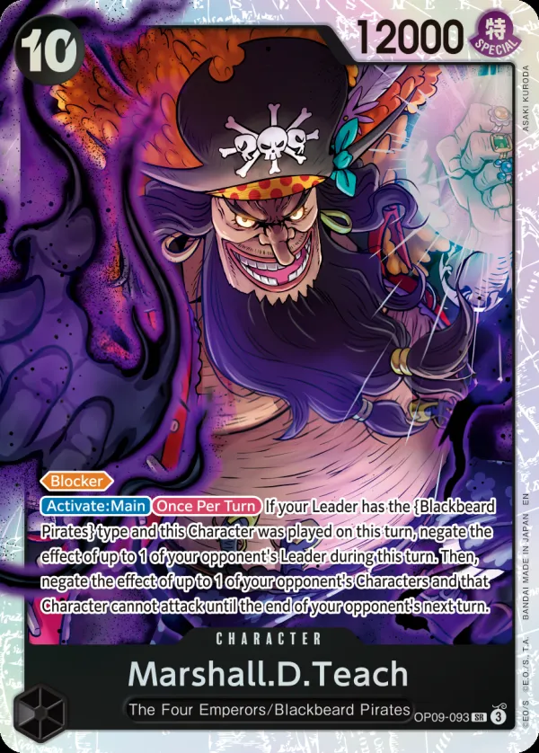 Emperors in the New World 영어판 Marshall.D.Teach OP09-093 · 재록 카드 앞면