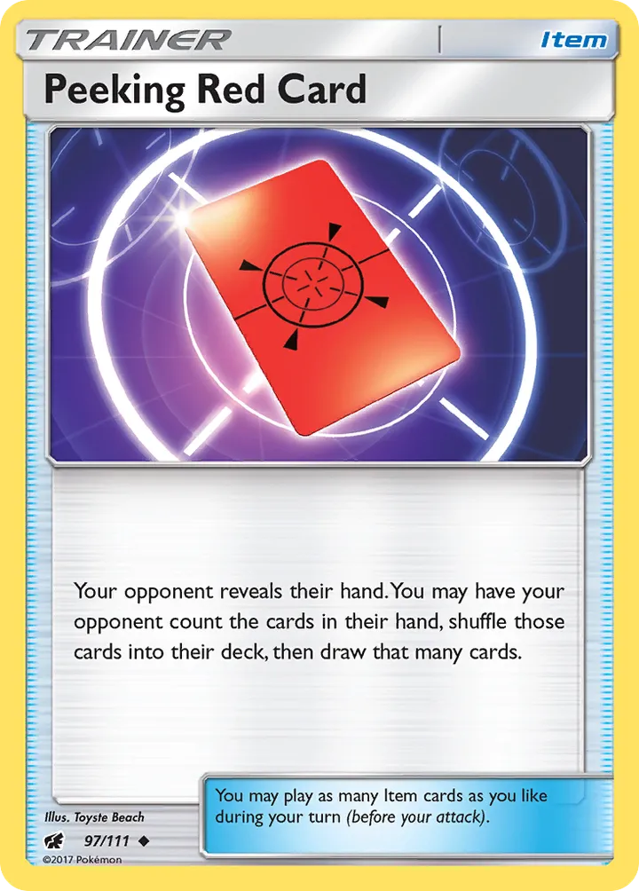 Sun & Moon—Crimson Invasion 英語版 Peeking Red Card 97 カード表面