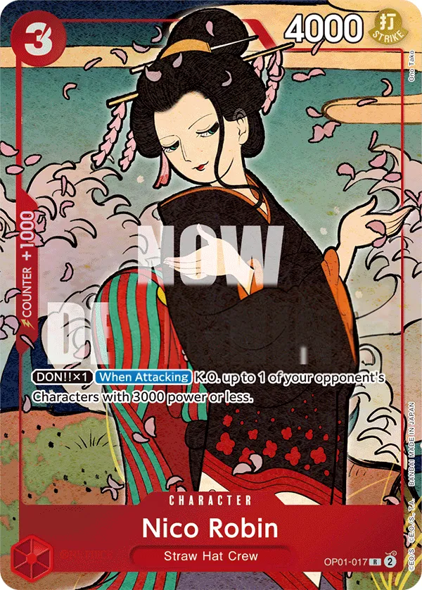 Romance Dawn 영어판 Nico Robin OP01-017 · 패럴렐 2 카드 앞면