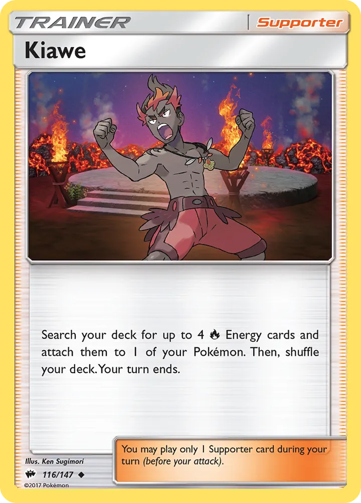 Sun & Moon—Burning Shadows 英語版 Kiawe 116 カード表面