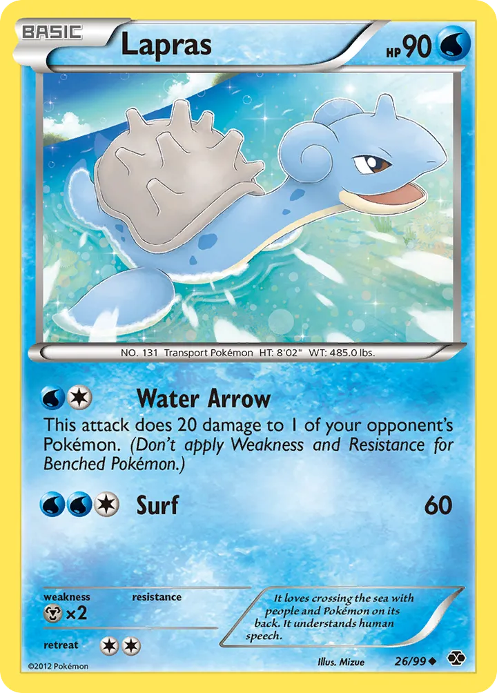 Front of Lapras 26, Black & White—Next Destinies English