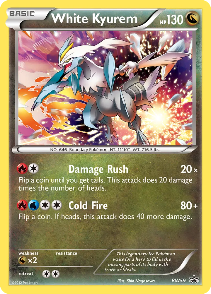 BW Black Star Promos 英語版 White Kyurem BW59 カード表面