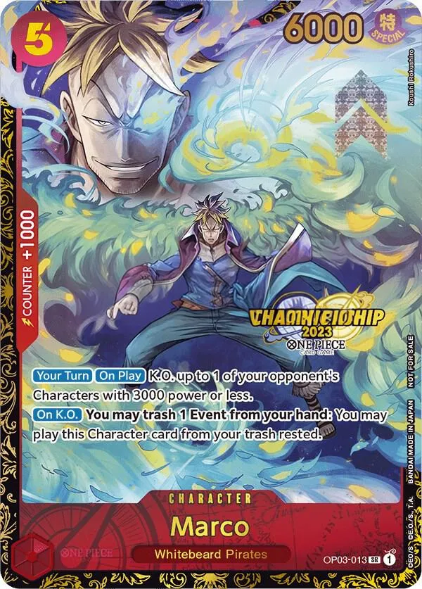 Pillars of Strength 영어판 Marco OP03-013 · 챔피언십 카드 앞면