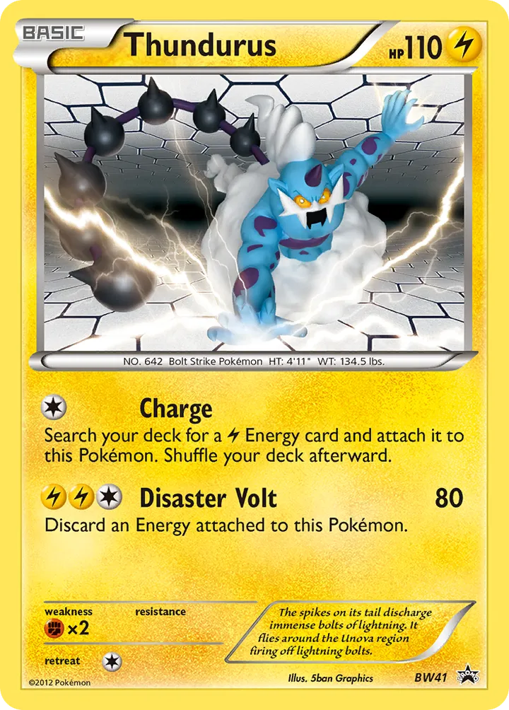 BW Black Star Promos 英語版 Thundurus BW41 カード表面