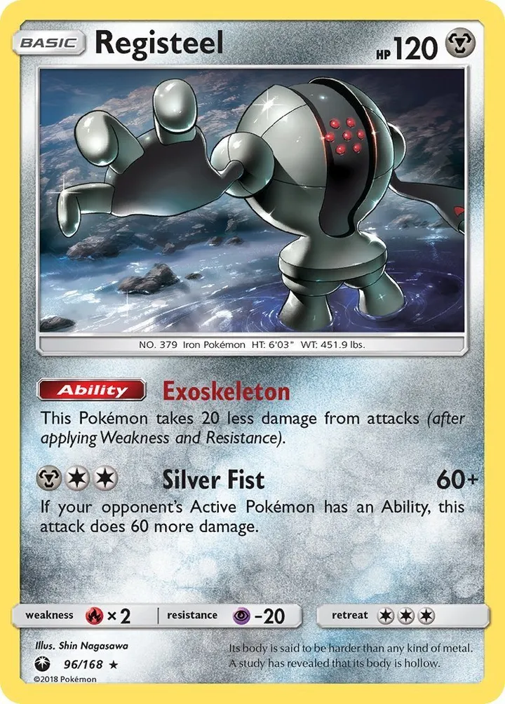 Sun & Moon—Celestial Storm 영어판 Registeel 96 카드 앞면