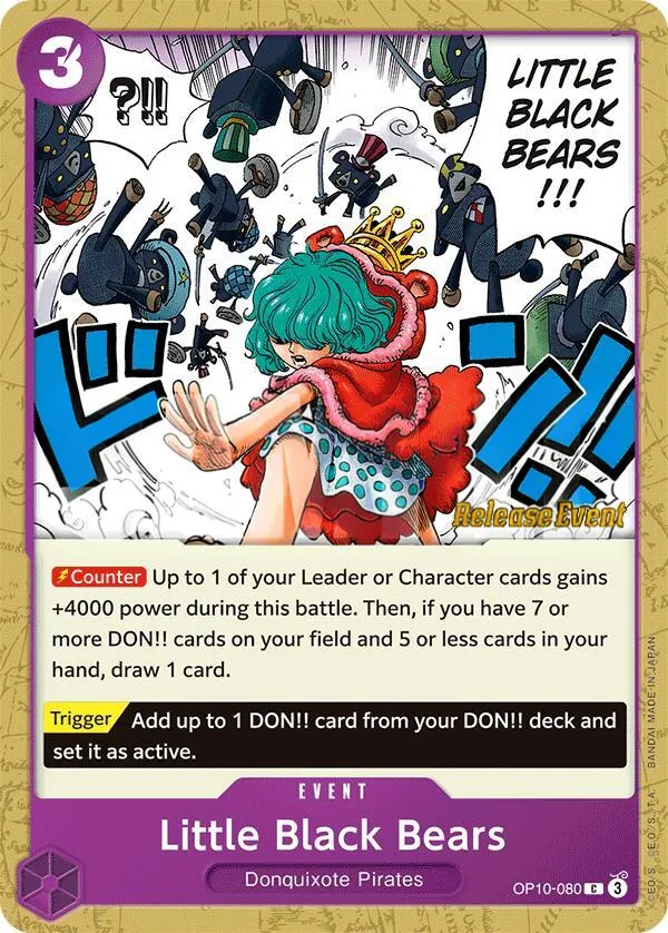 Royal Blood 英語版 Little Black Bears OP10-080 · プレリリース カード表面