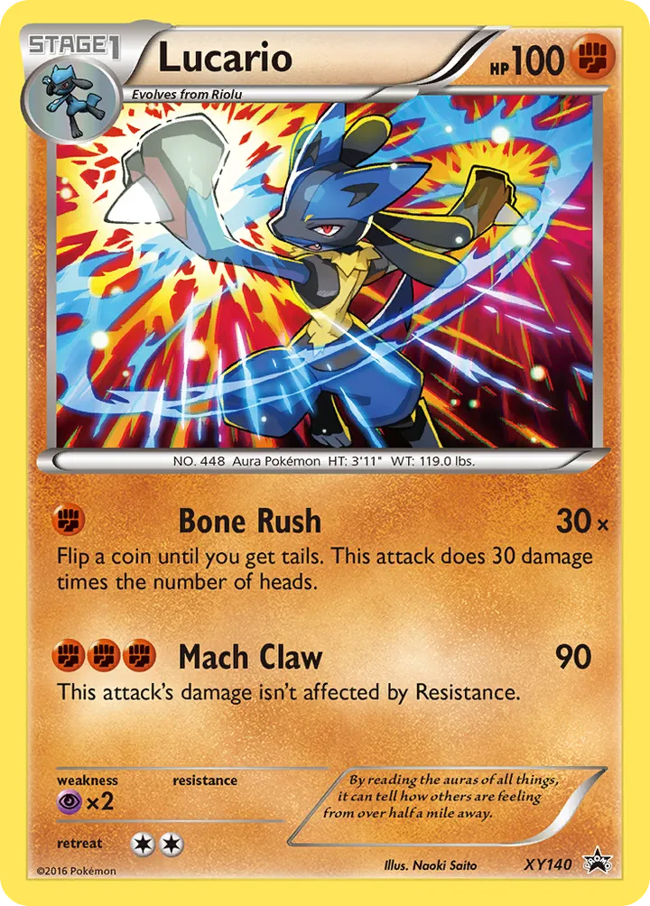 XY Black Star Promos 英語版 Lucario XY140 カード表面