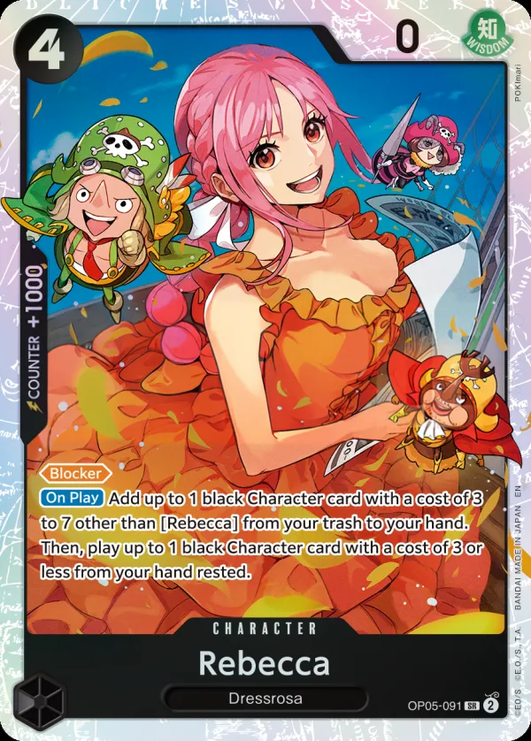 Awakening of the New Era 英語版 Rebecca OP05-091 · 再録 カード表面