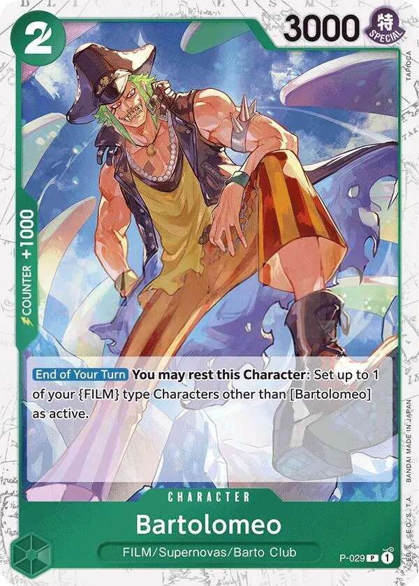 Promotion Cards 英語版 Bartolomeo P-029 · 再録 2 · ジョリーロジャー カード表面