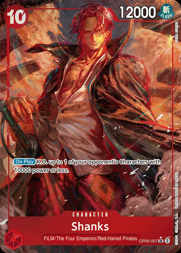 Wings of the Captain 영어판 Shanks OP06-007 · 패럴렐 카드 앞면