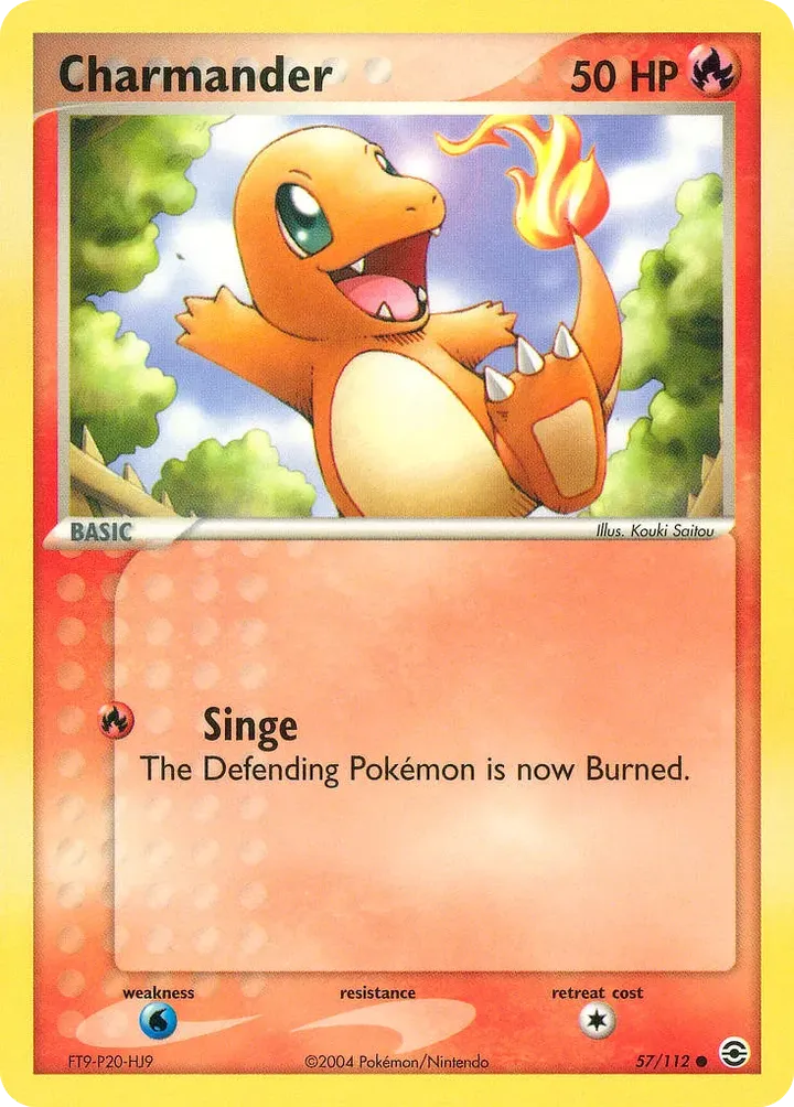 EX FireRed & LeafGreen 영어판 Charmander 57 카드 앞면