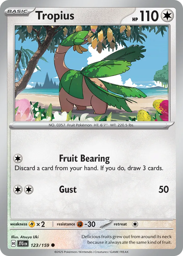 Front of Tropius 123, Scarlet & Violet—Journey Together English