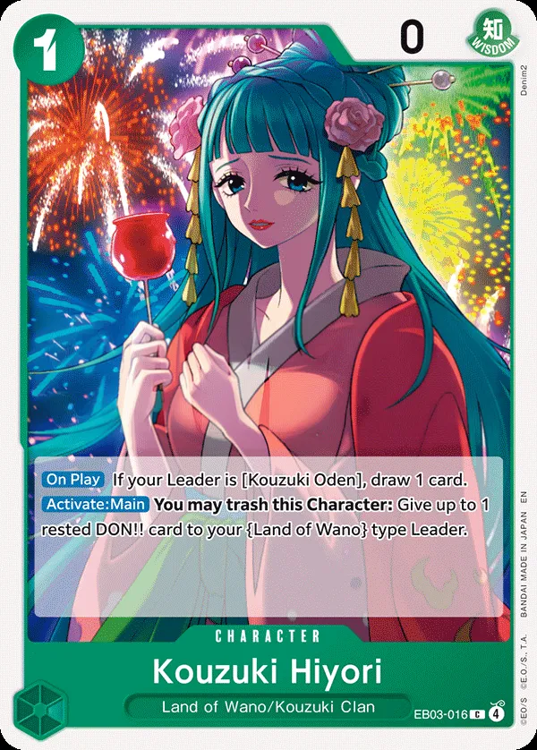 One Piece Heroines Edition 英語版 Kouzuki Hiyori EB03-016 カード表面