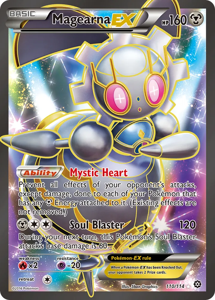 XY—Steam Siege 英語版 Magearna-EX 110 カード表面