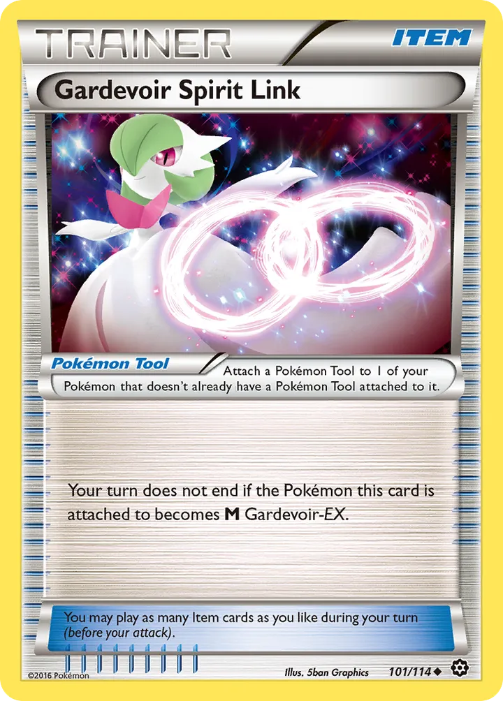 XY—Steam Siege 영어판 Gardevoir Spirit Link 101 카드 앞면