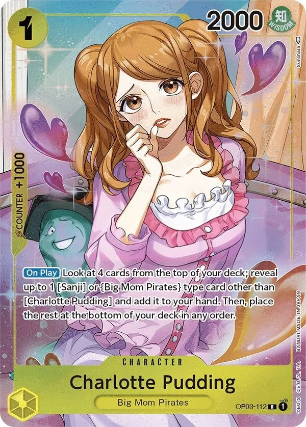 Pillars of Strength 영어판 Charlotte Pudding OP03-112 · 패럴렐 카드 앞면