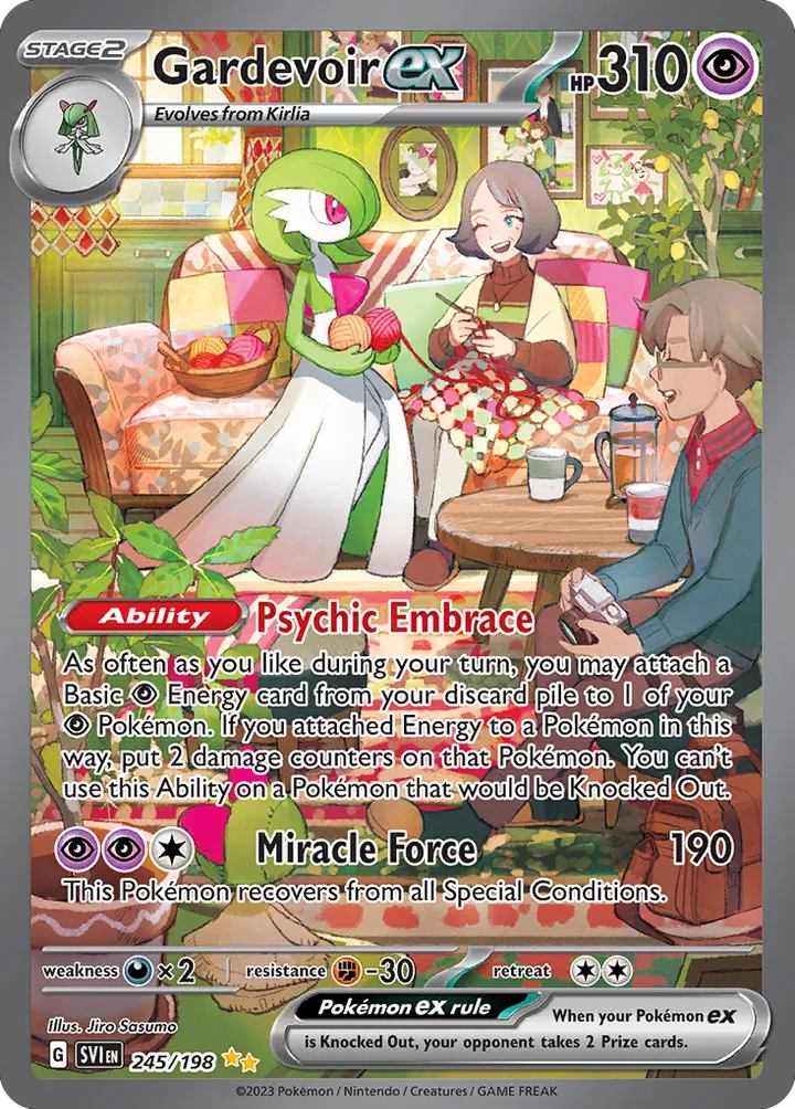 Scarlet & Violet 영어판 Gardevoir ex 245 카드 앞면