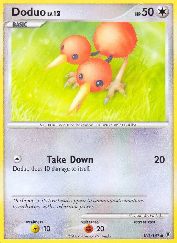 Platinum—Supreme Victors 영어판 Doduo 102 카드 앞면