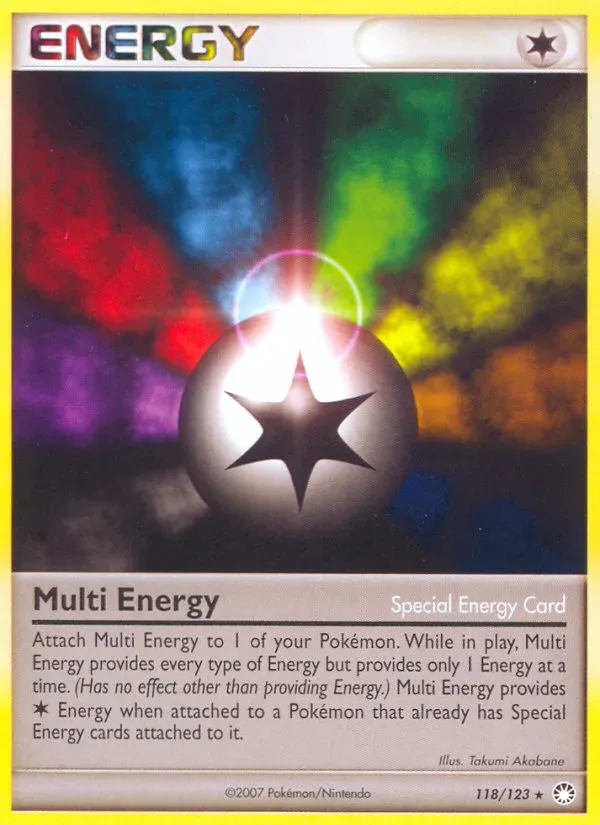 Diamond & Pearl—Mysterious Treasures 영어판 Multi Energy 118 카드 앞면