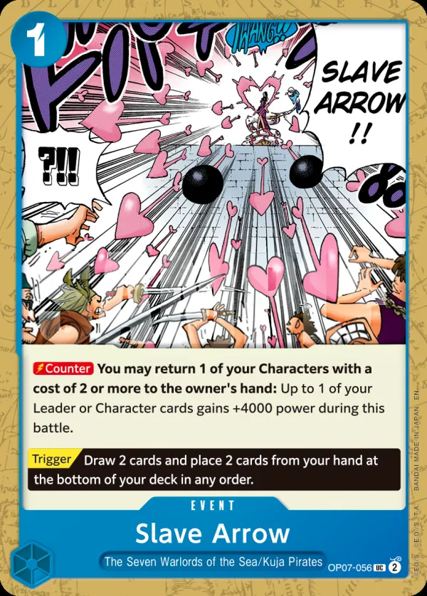 500 Years in the Future 영어판 Slave Arrow OP07-056 · 재록 카드 앞면