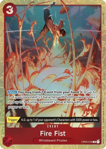 Fire Fist OP03-018 · 패럴렐 ₩9,732