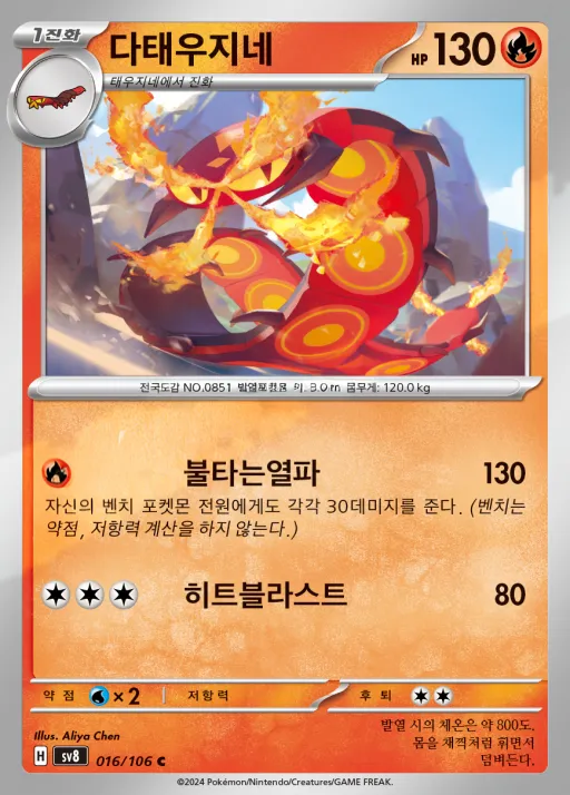 Front of 다태우지네 16, 초전브레이커 Korean