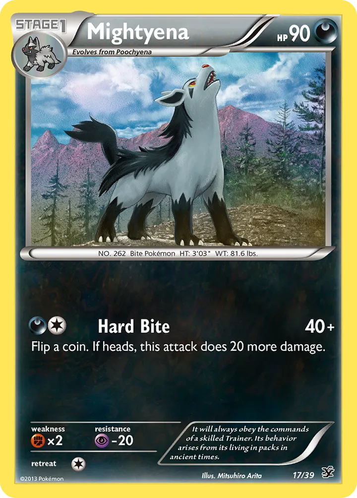 Kalos Starter Set 영어판 Mightyena 17 카드 앞면