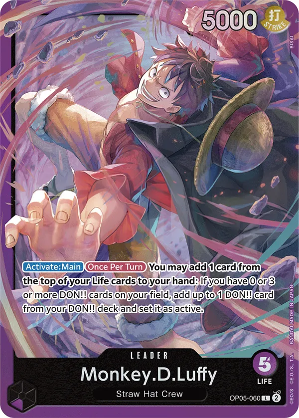Awakening of the New Era 英語版 Monkey.D.Luffy OP05-060 · パラレル 3 カード表面