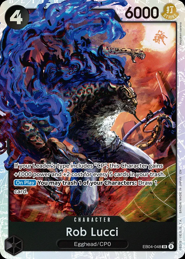 Egghead Crisis 영어판 Rob Lucci EB04-048 카드 앞면