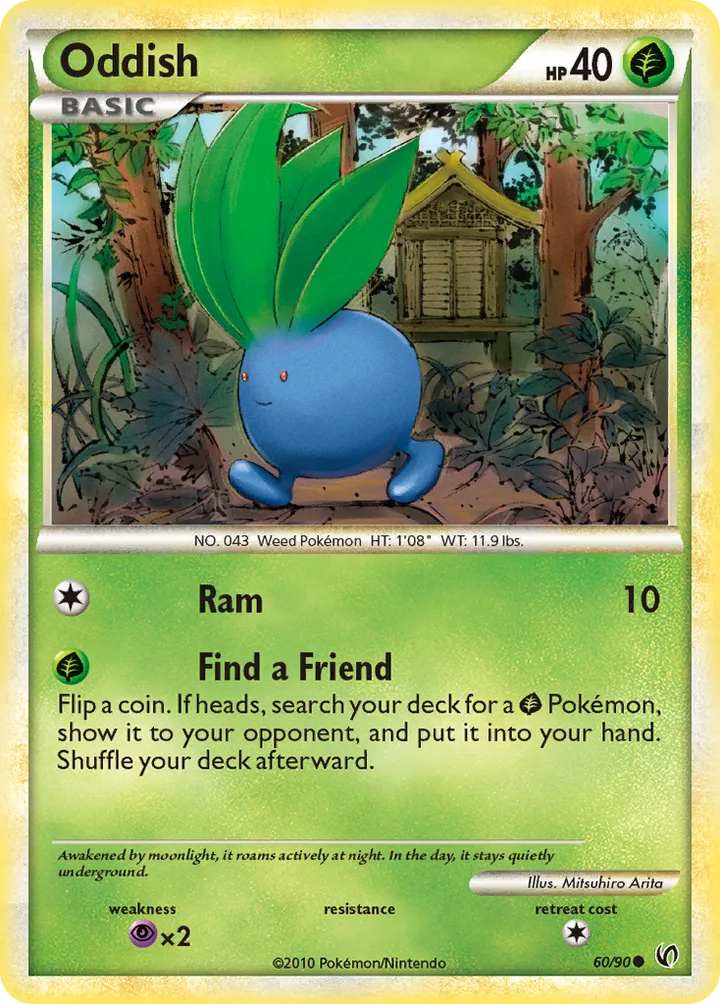 HS—Undaunted 영어판 Oddish 60 카드 앞면