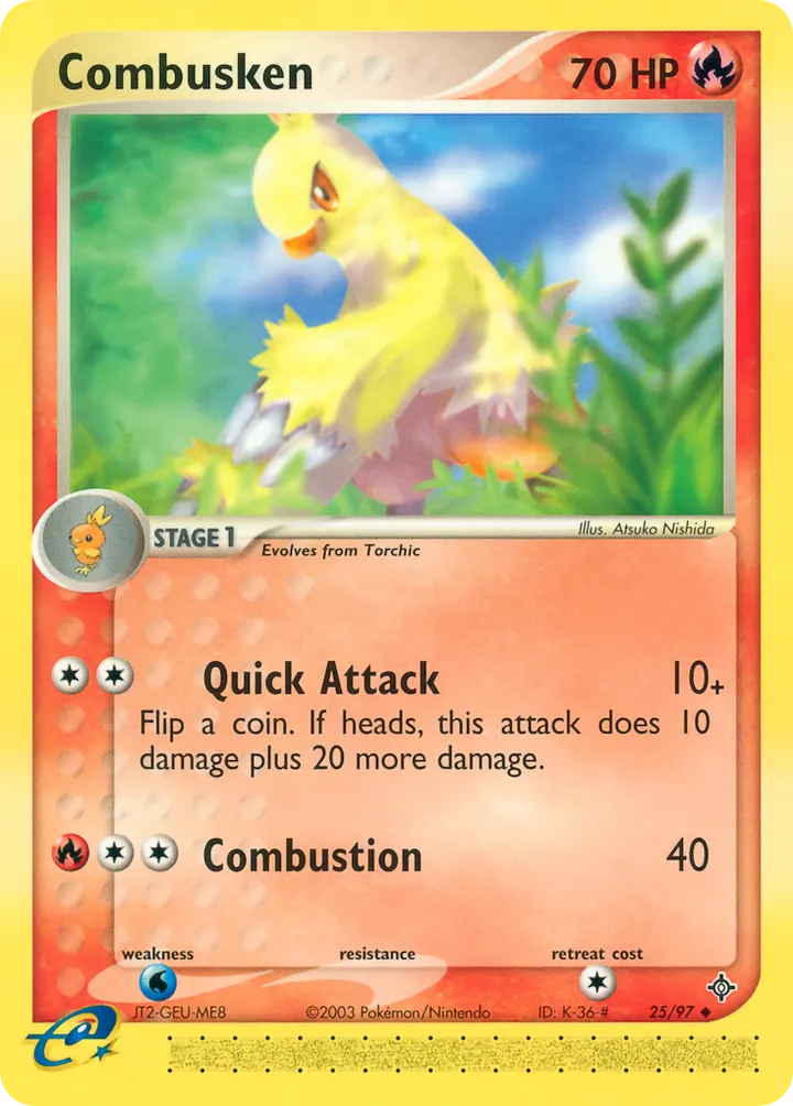 EX Dragon 英語版 Combusken 25 カード表面