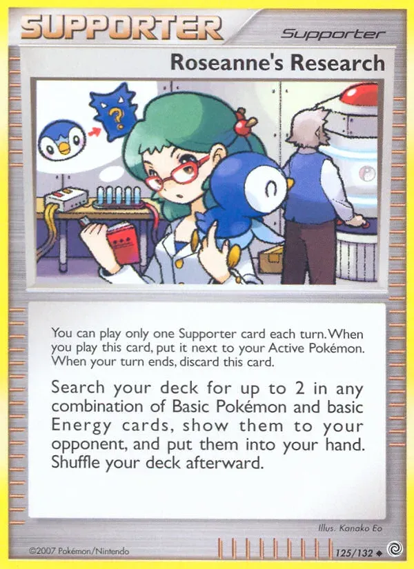 Diamond & Pearl—Secret Wonders 英語版 Roseanne's Research 125 カード表面