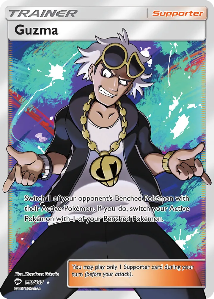 Sun & Moon—Burning Shadows 英語版 Guzma 143 カード表面