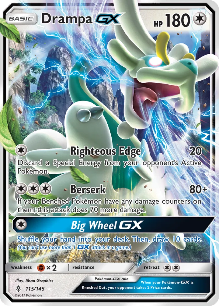 Front of Drampa-GX 115, Sun & Moon—Guardians Rising English
