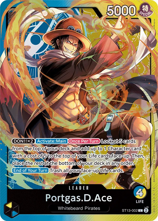 The Three Brothers 英語版 Portgas.D.Ace ST13-002 カード表面