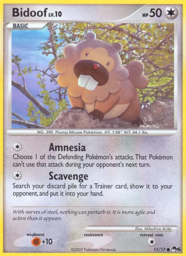 POP Series 6 英語版 Bidoof 11 カード表面