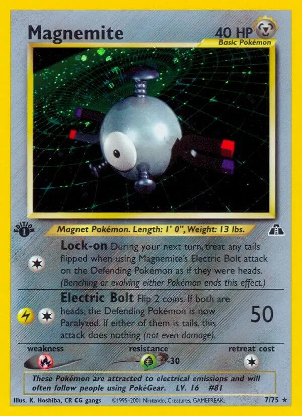 Neo Discovery 英語版 Magnemite 7 カード表面