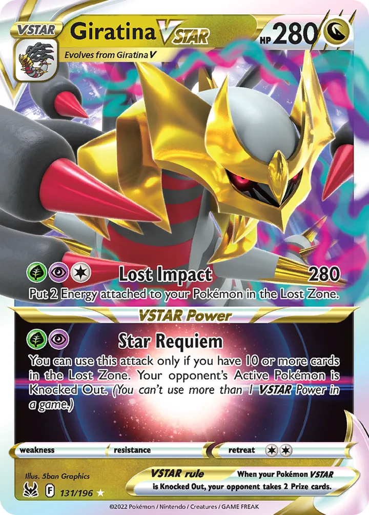 Sword & Shield—Lost Origin 영어판 Giratina VSTAR 131 카드 앞면