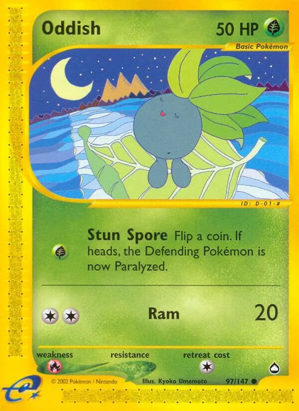 Aquapolis 英語版 Oddish 97 カード表面