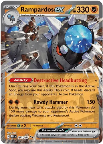 Rampardos ex 45 $0.43
