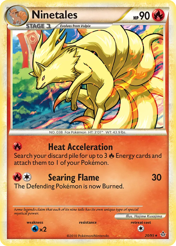 HS—Unleashed 영어판 Ninetales 20 카드 앞면